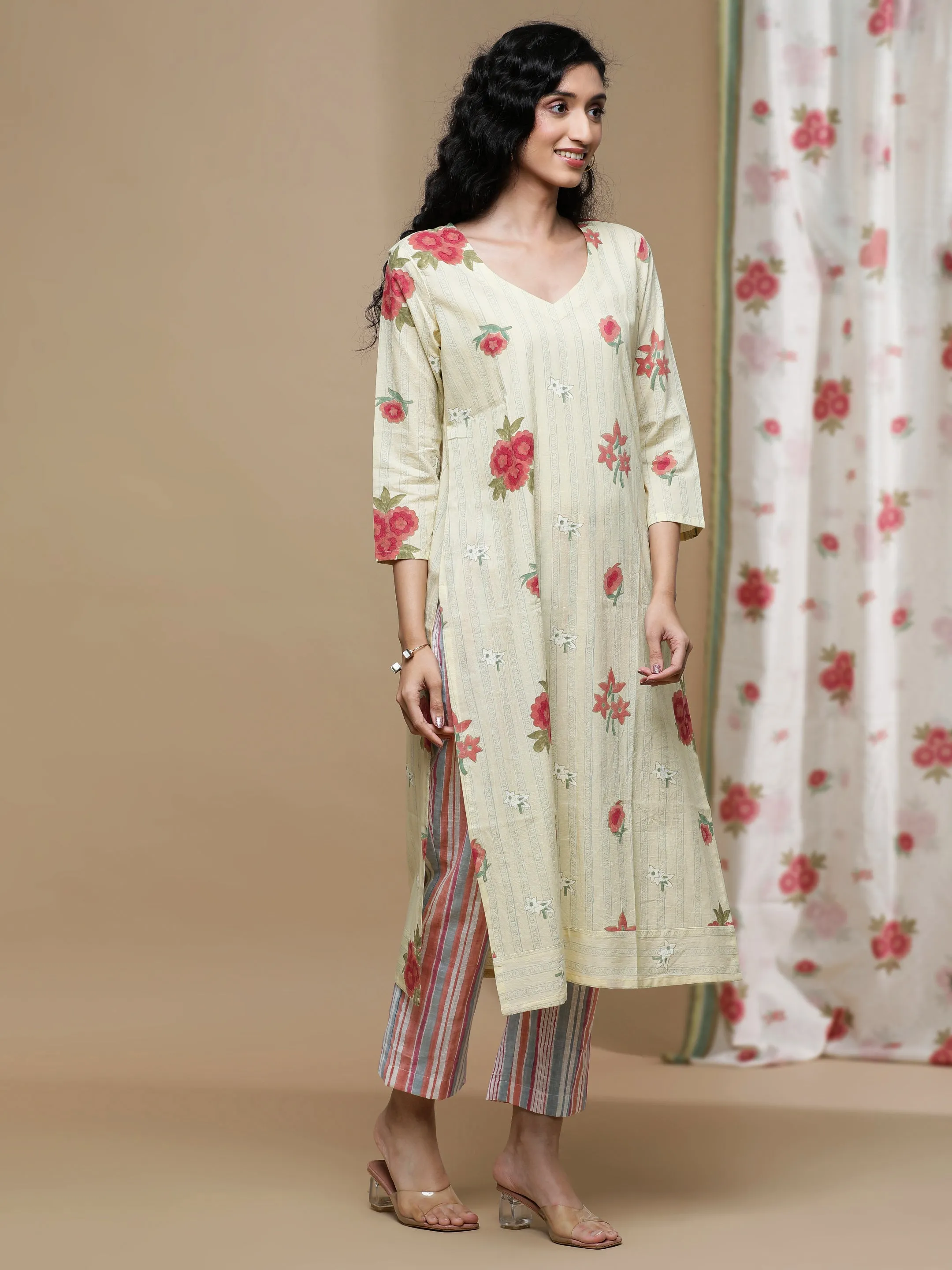 Bageecha Corn Yellow Kurta