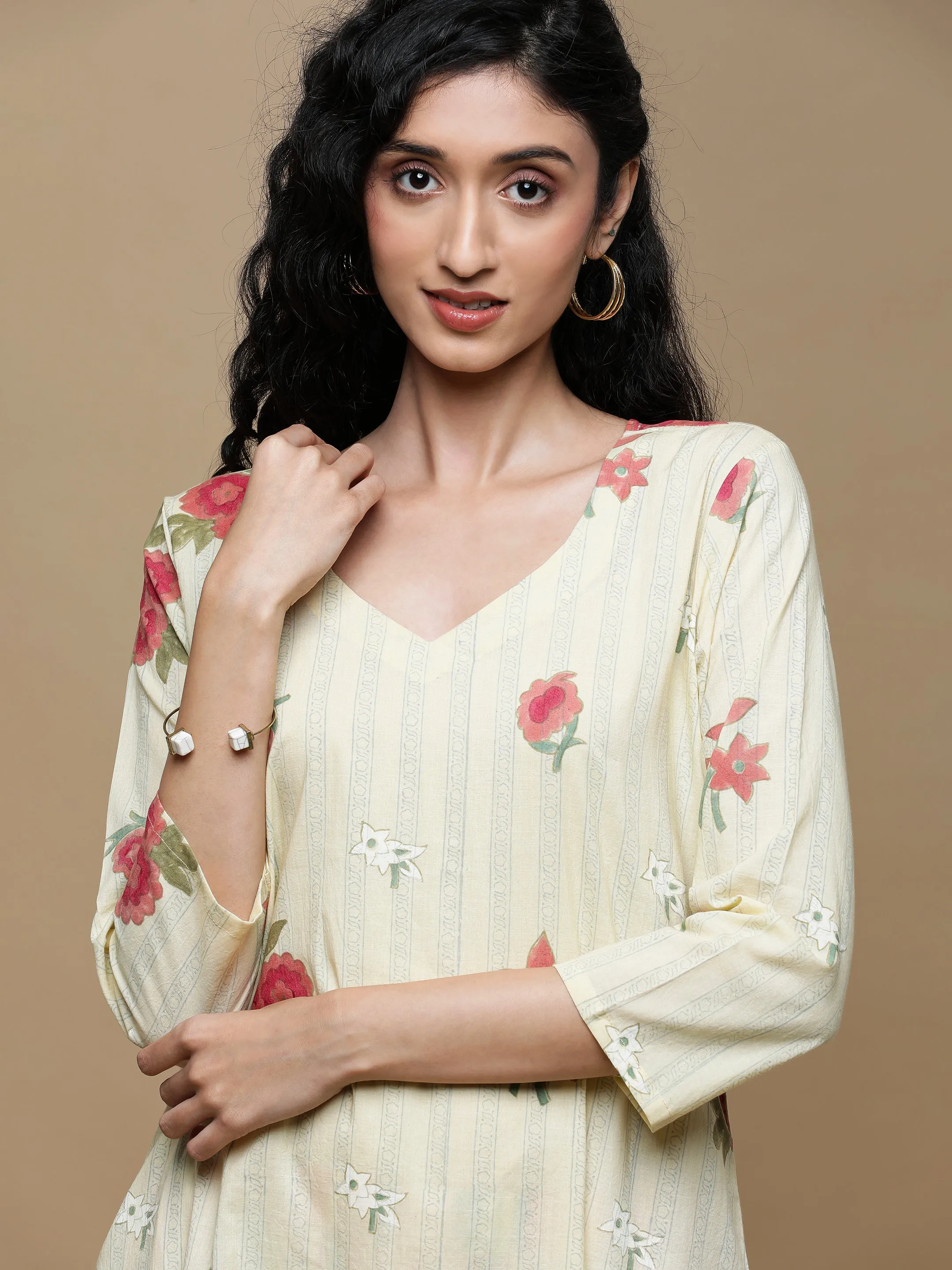 Bageecha Corn Yellow Kurta