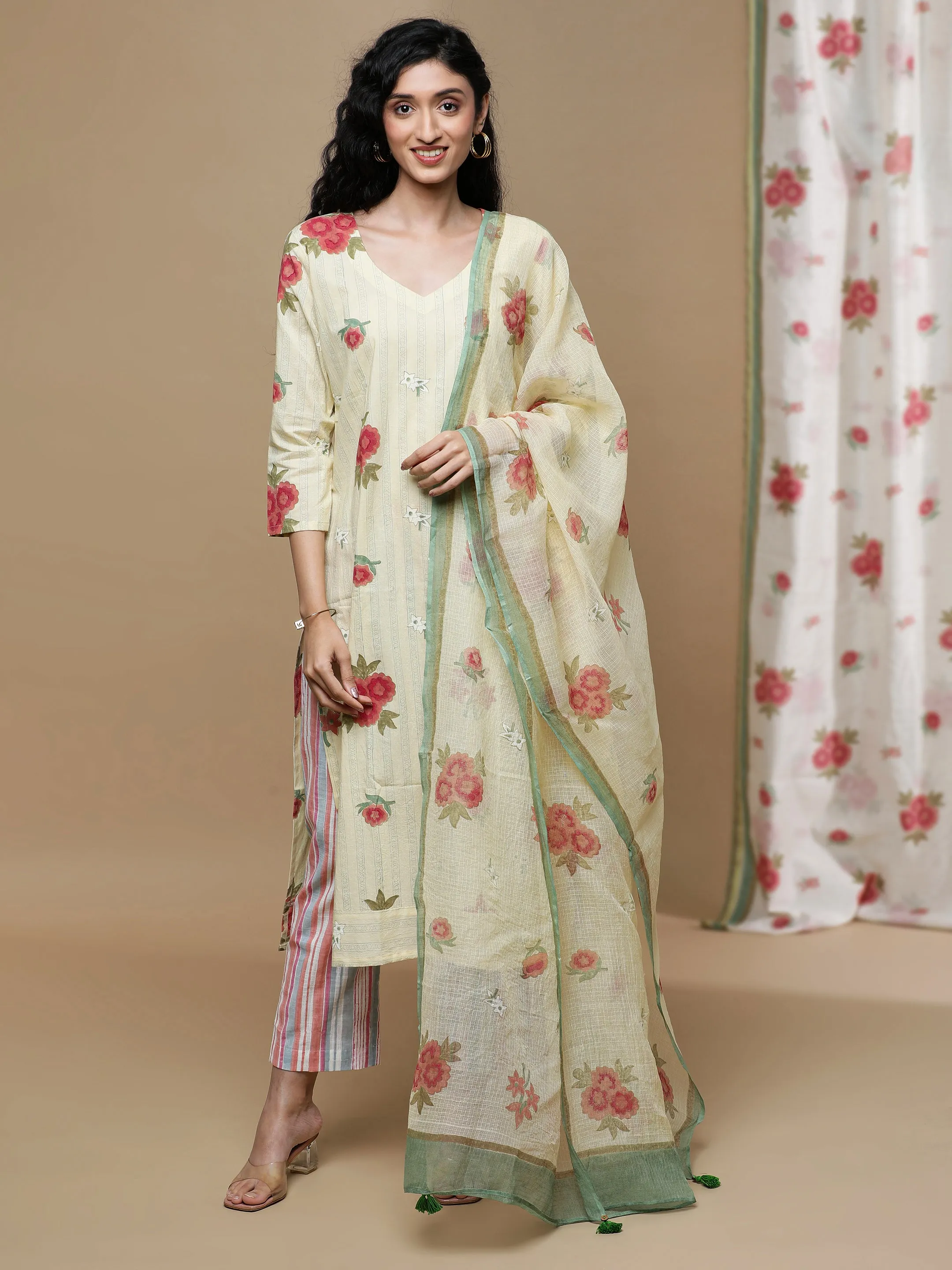 Bageecha Corn Yellow Kurta