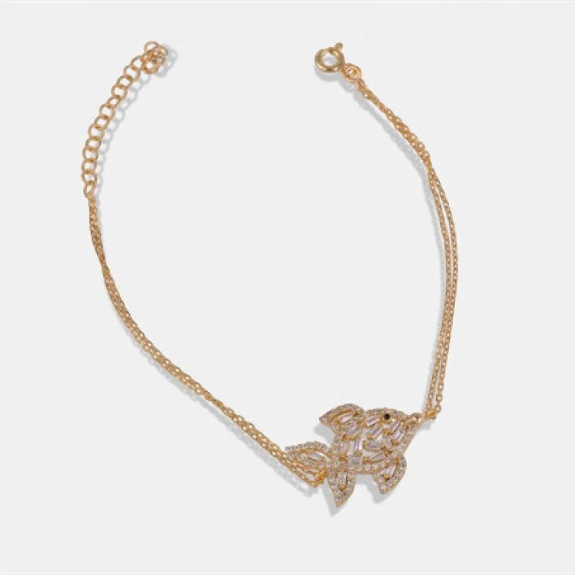 Baguette Zircon Fish Bracelet