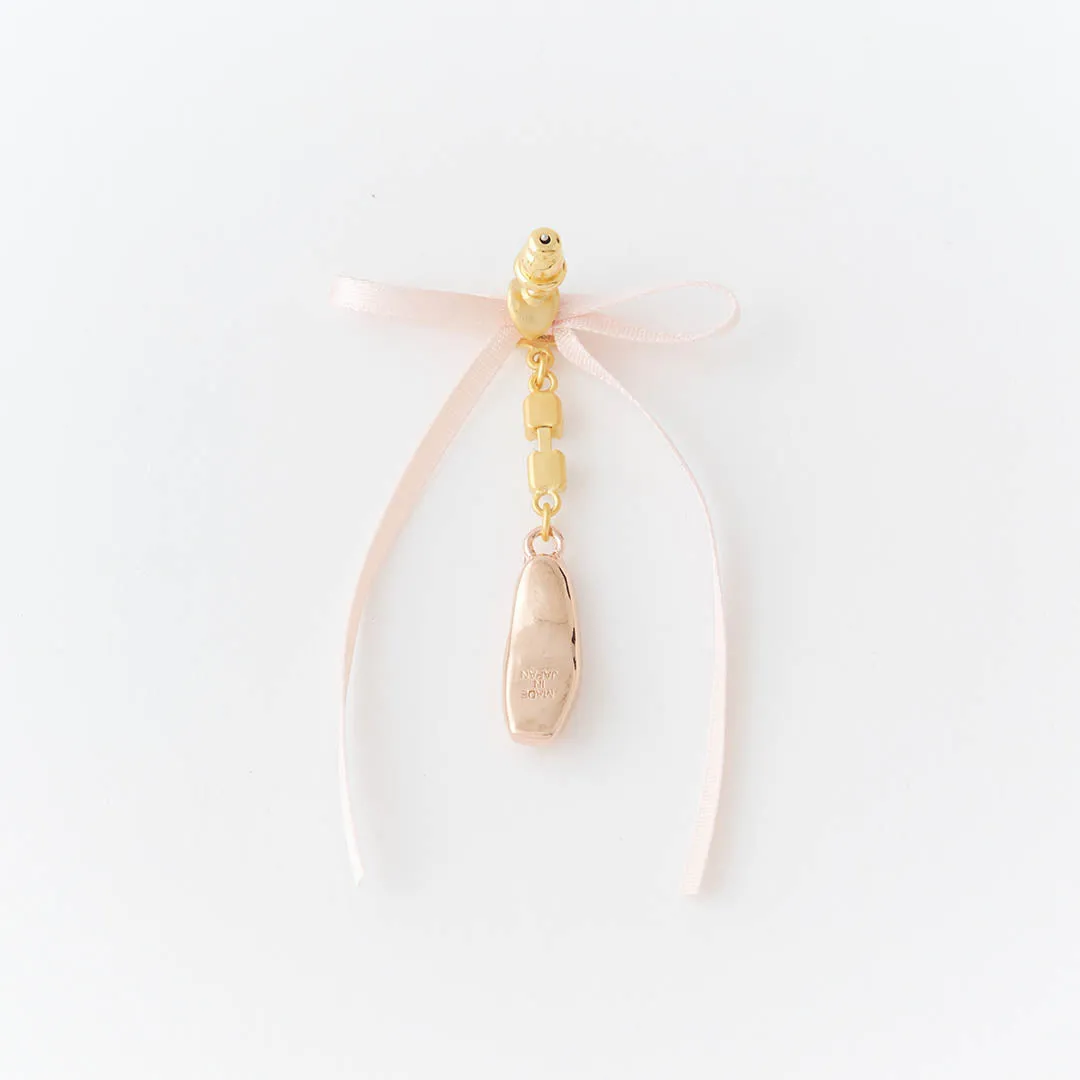 Ballerina Pointe Shoes Pierced Earrings (Pair)【Japan Jewelry】