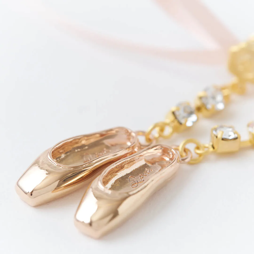 Ballerina Pointe Shoes Pierced Earrings (Pair)【Japan Jewelry】