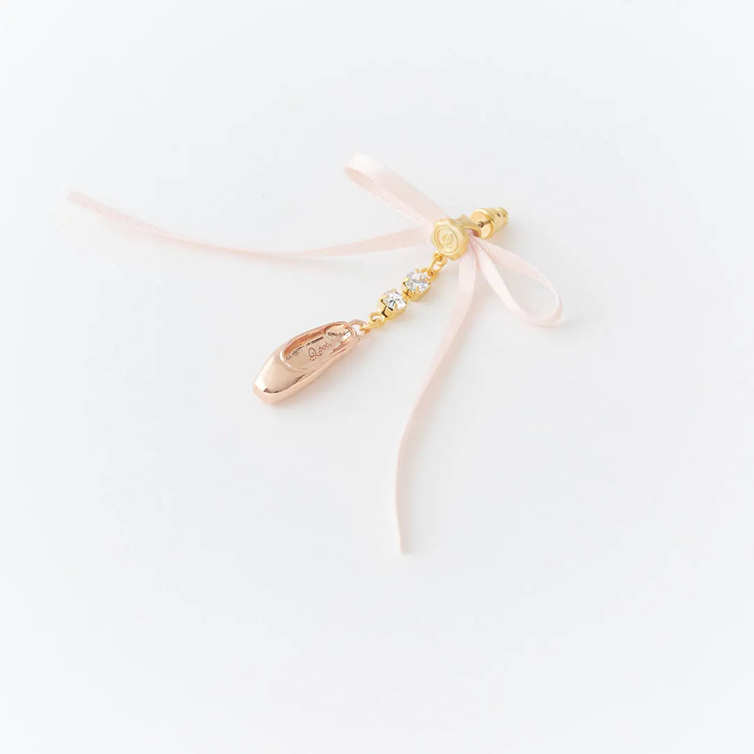 Ballerina Pointe Shoes Pierced Earrings (Pair)【Japan Jewelry】