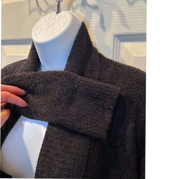 Barefoot Dreams Black Cozy Open Front Cardigan Sweater XS/S Loungewear‎