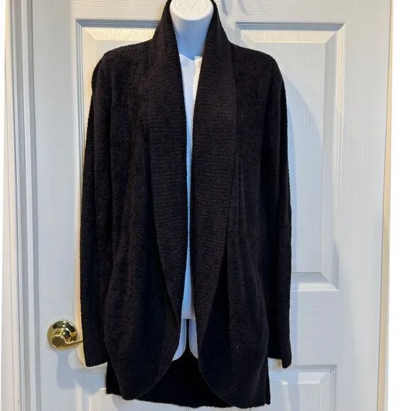 Barefoot Dreams Black Cozy Open Front Cardigan Sweater XS/S Loungewear‎