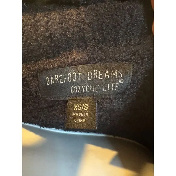 Barefoot Dreams Black Cozy Open Front Cardigan Sweater XS/S Loungewear‎