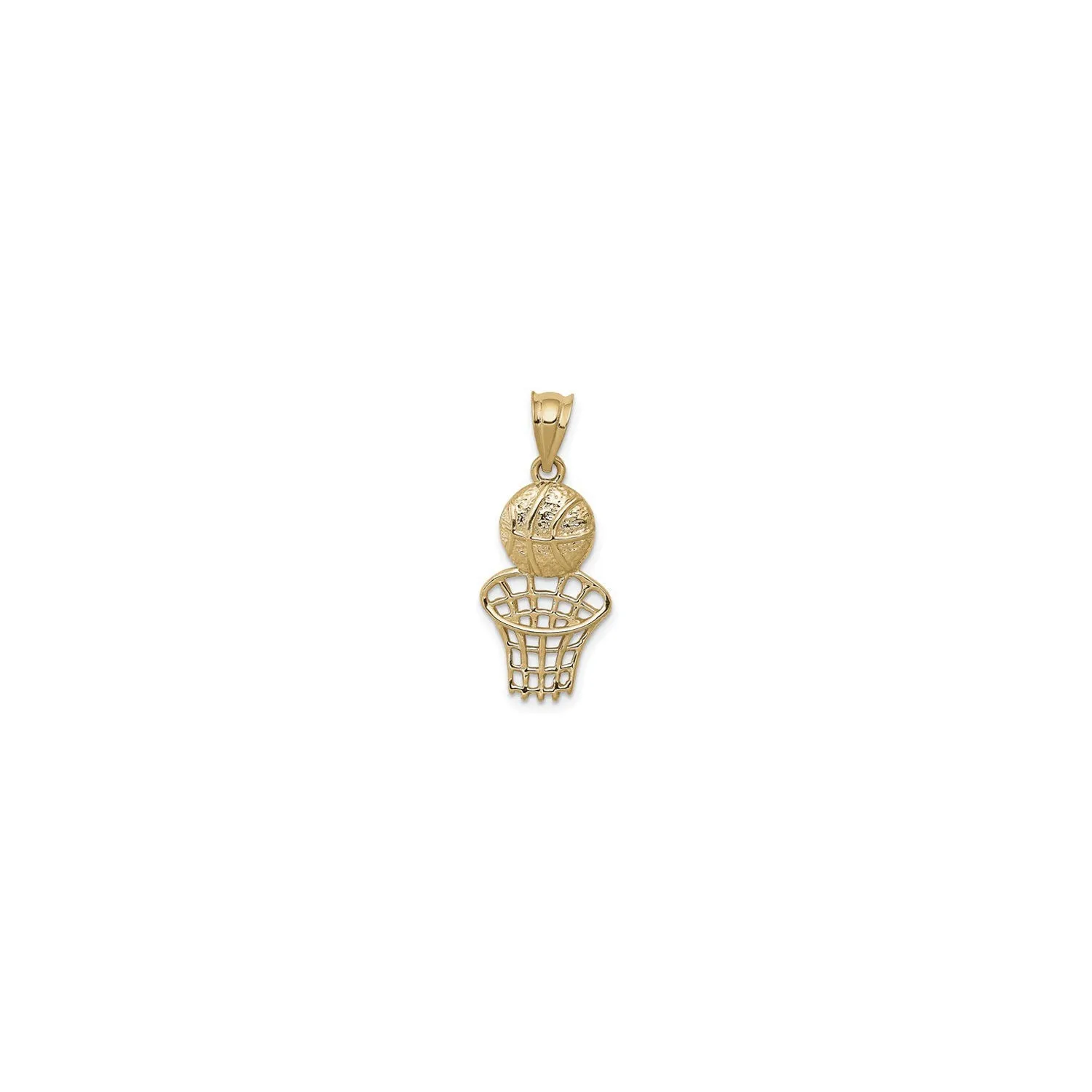 Basketball and Net Pendant (14K)