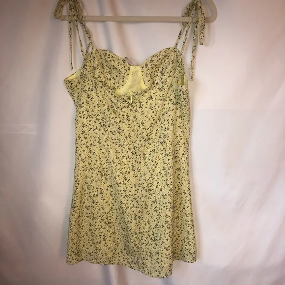 Beginning Boutique Yellow Floral Mini Dress