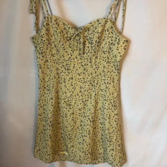 Beginning Boutique Yellow Floral Mini Dress