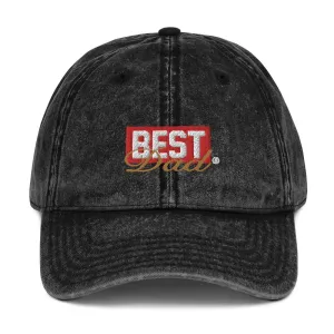 BEST DAD Signature Vintage Cotton Twill Cap