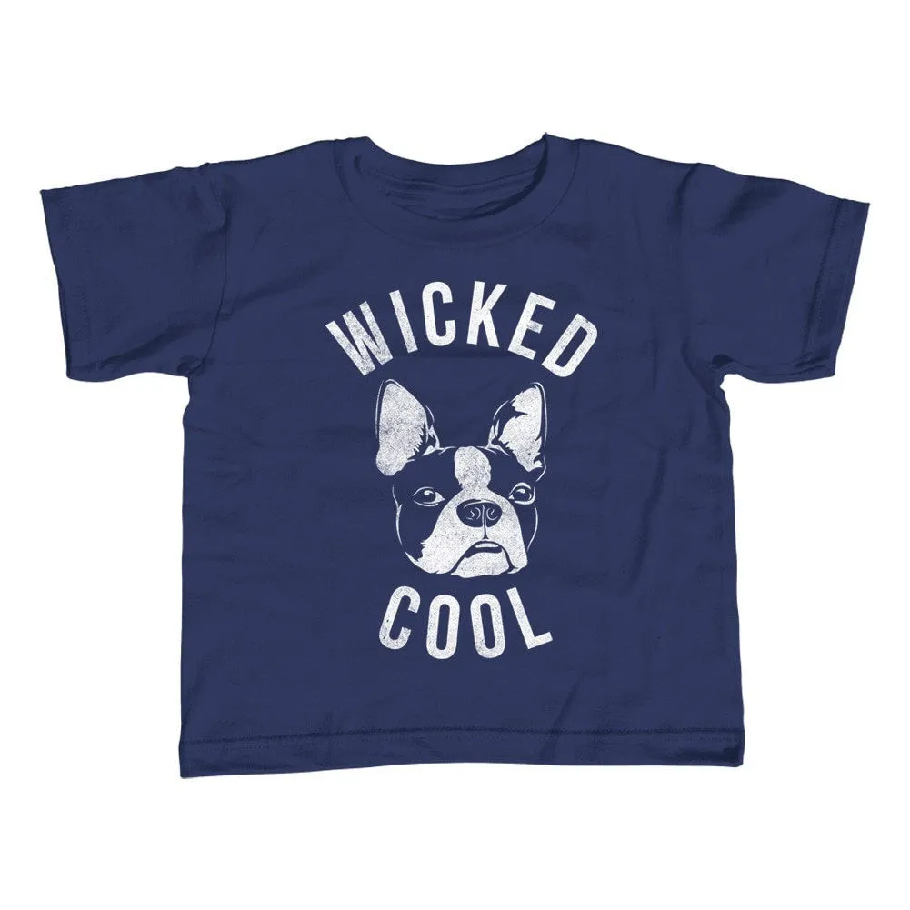 Boy's Wicked Cool Boston Terrier T-Shirt
