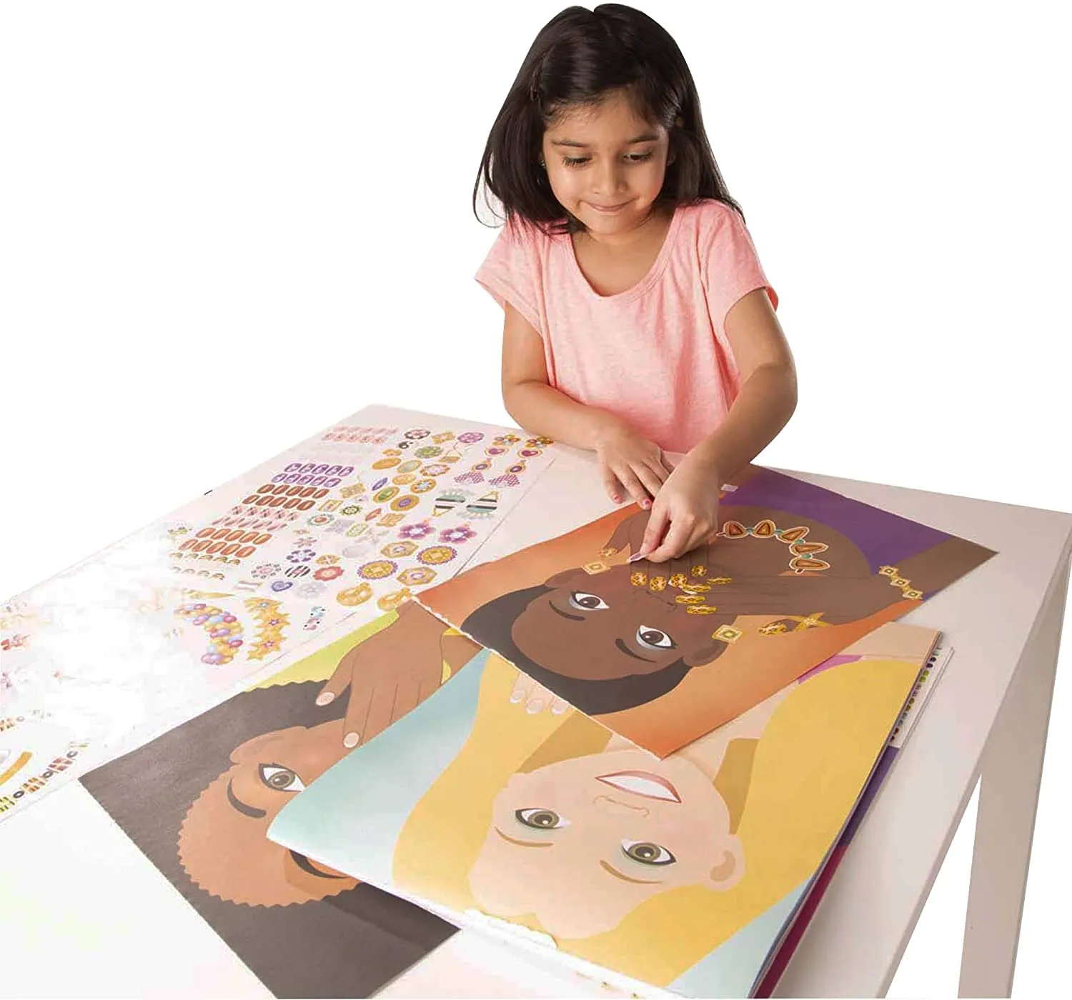 Brand new Melissa & Doug large format Sticker Pad, Jewelry & Nails! With 250 stickers of pretty features and glamorous accessories and a pad full of models to decorate