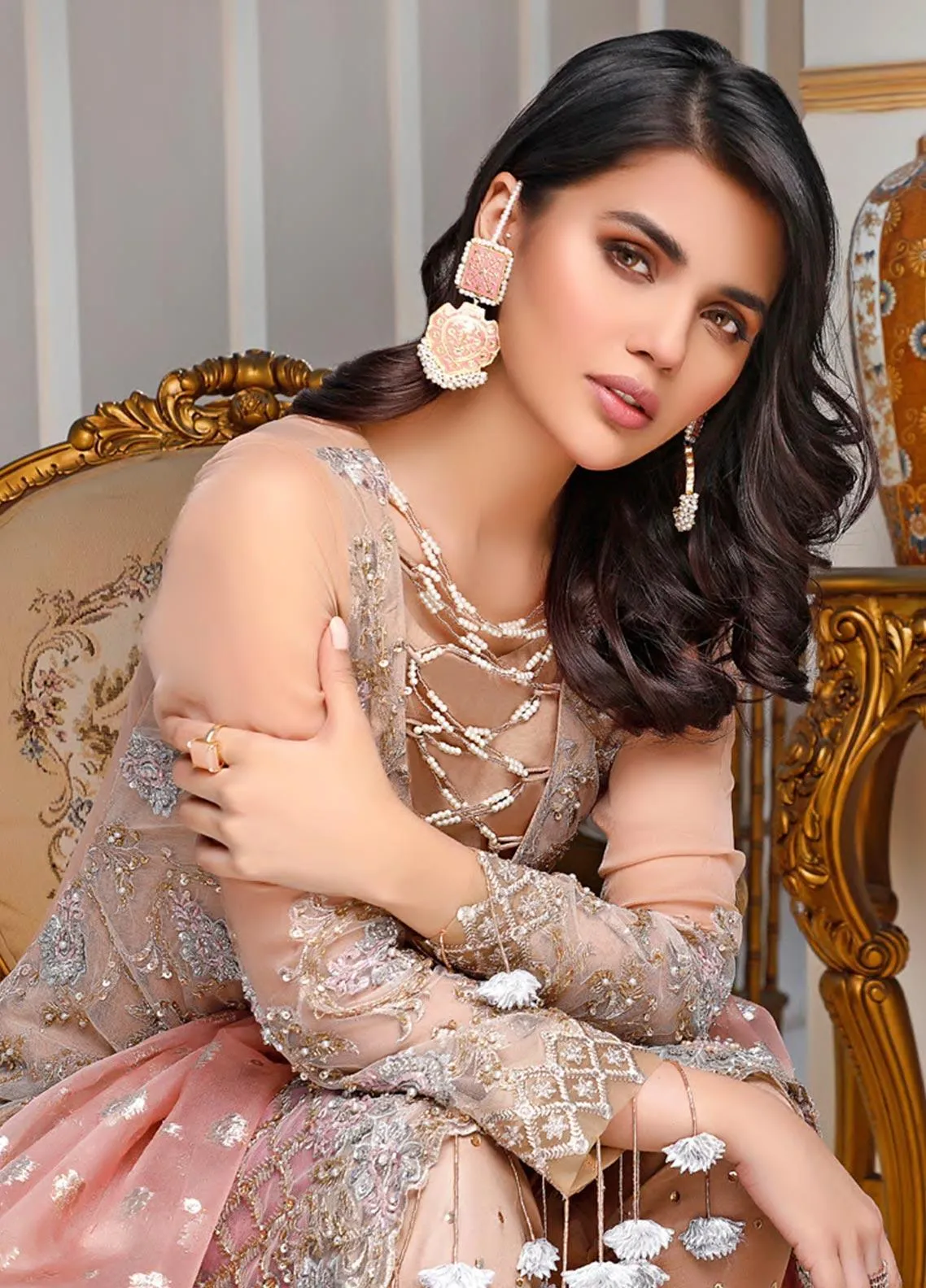 Buy designer fashion wear in lavish embroidered work and colors # P2469