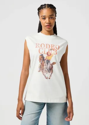 Canotta donna Graphic Muscle in Vintage White di Wrangler