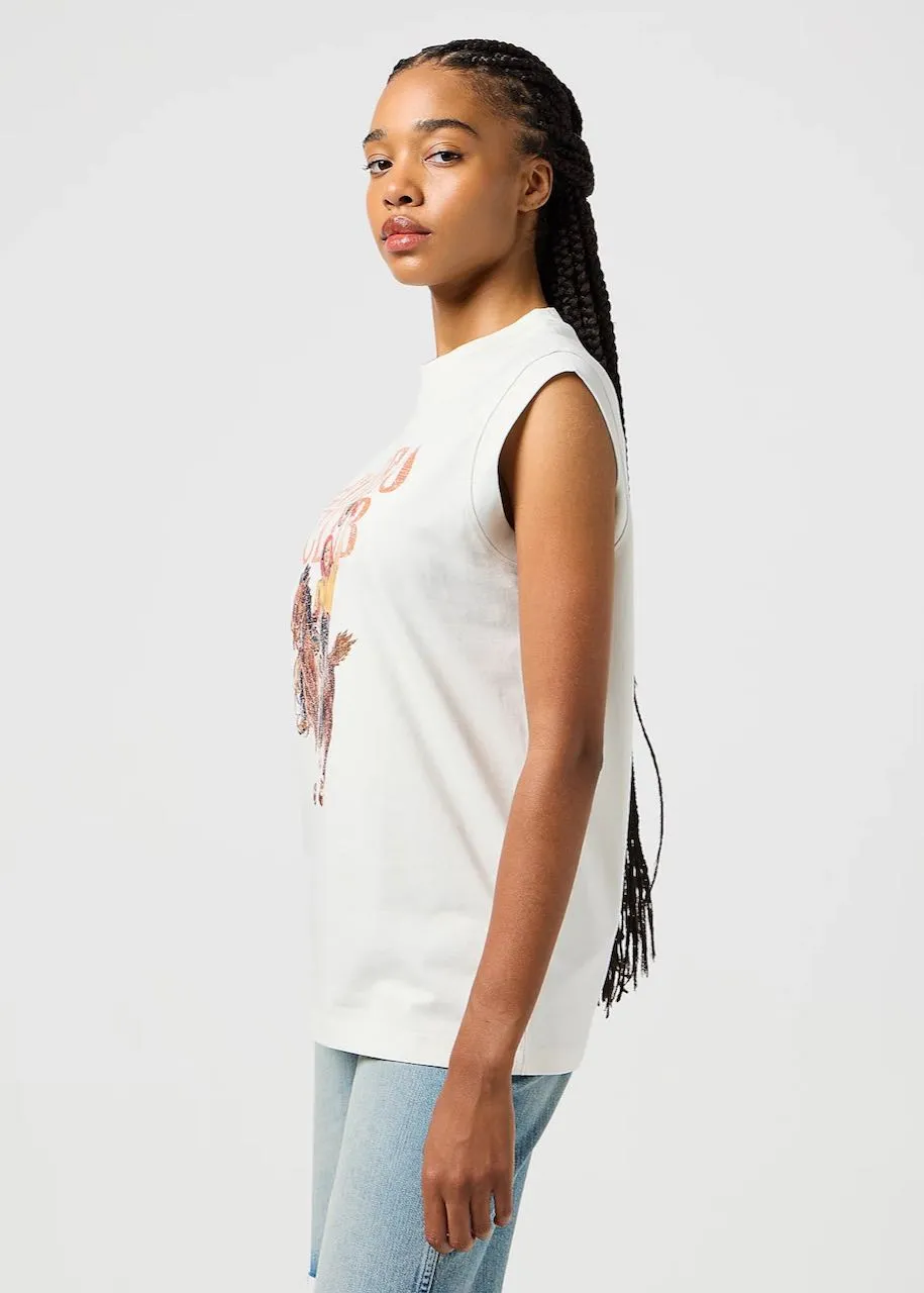 Canotta donna Graphic Muscle in Vintage White di Wrangler
