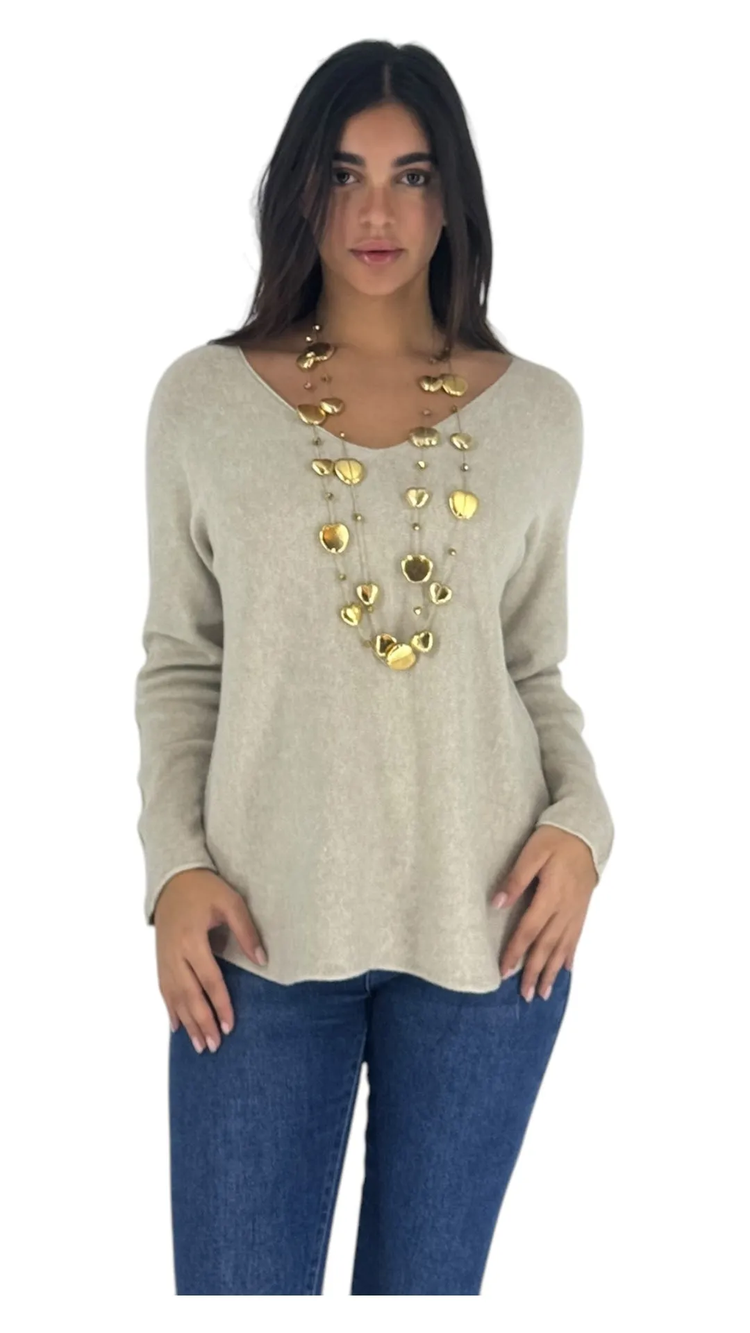 Carmen beige top