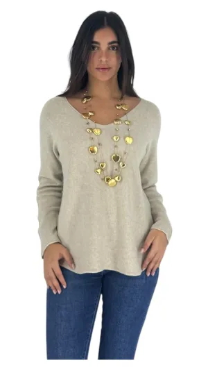 Carmen beige top