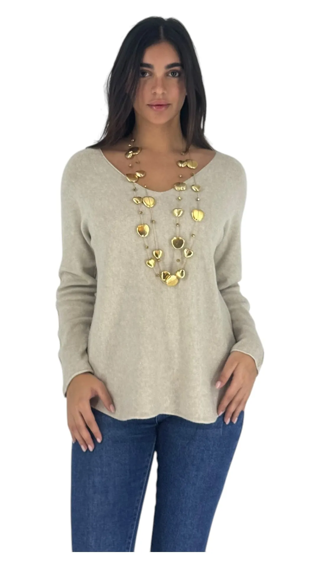 Carmen beige top
