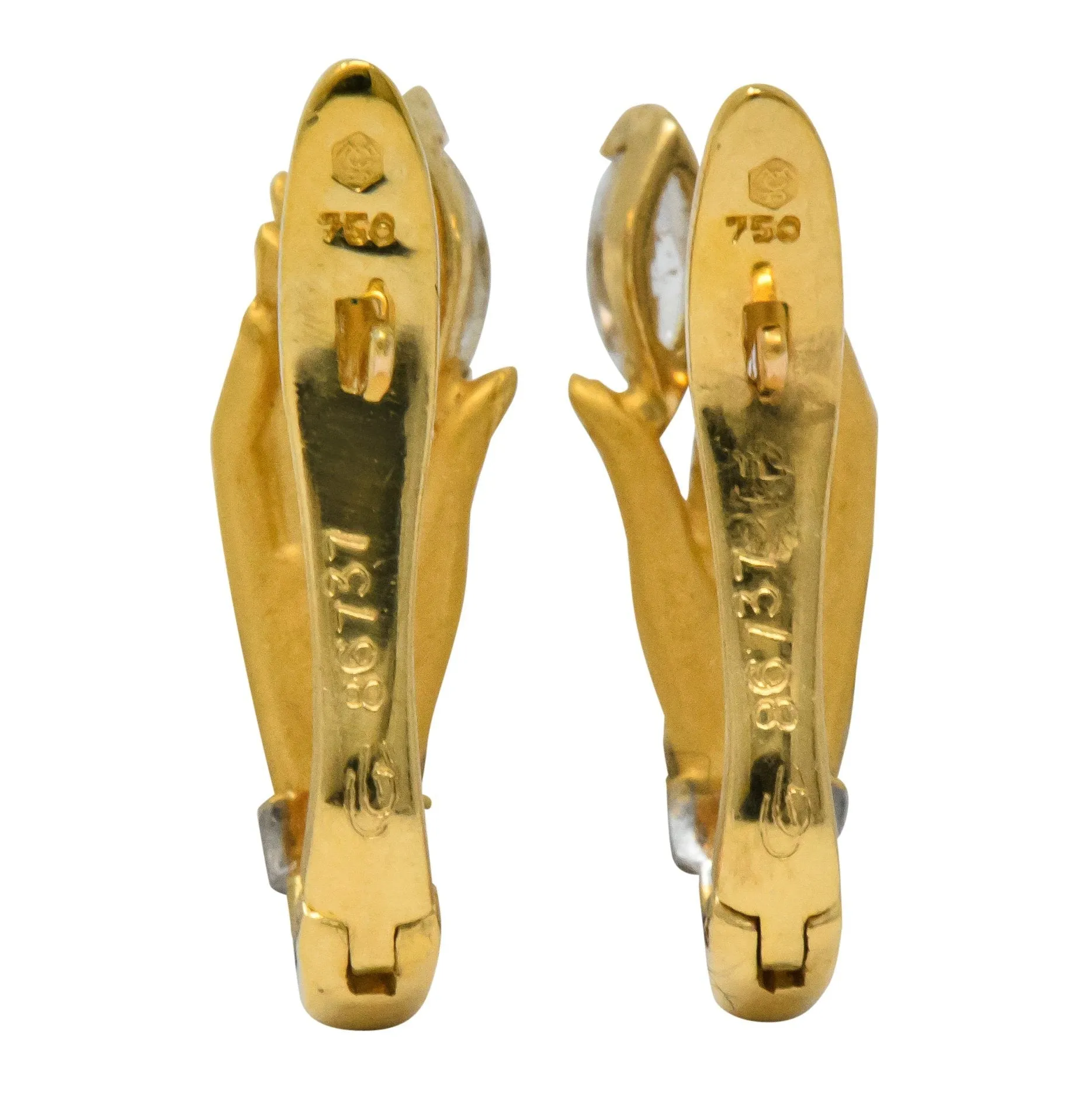 Carrera y Carrera 0.45 CTW Diamond 18 Karat Gold Las Manos Earrings