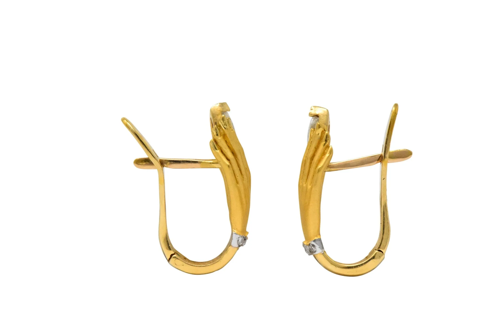 Carrera y Carrera 0.45 CTW Diamond 18 Karat Gold Las Manos Earrings