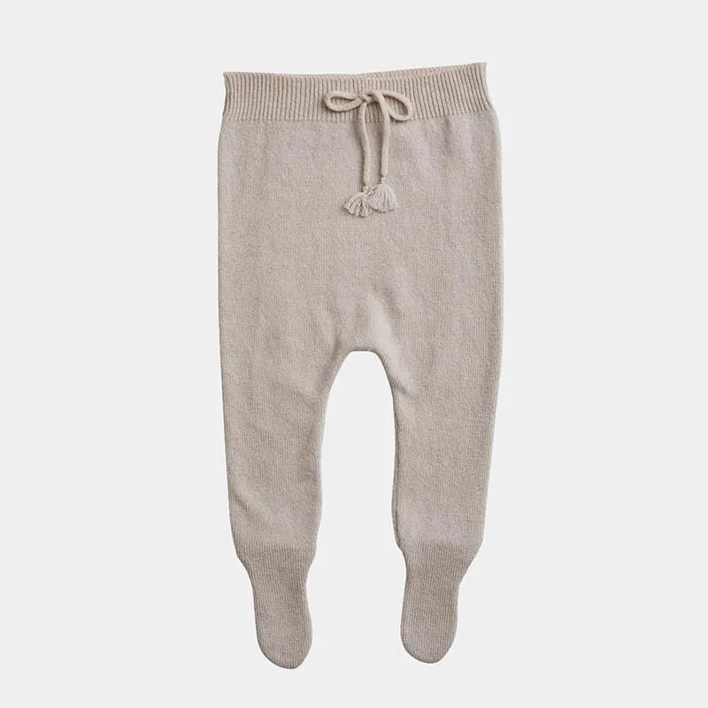 Cashmere Wrap Top and Footed Legging Set | Alabaster