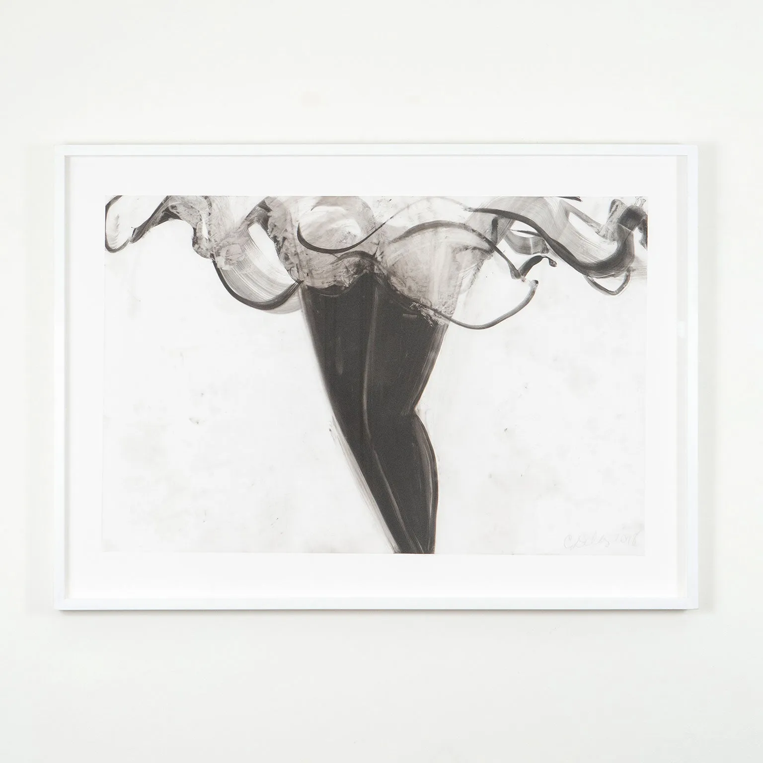 CATHY DALEY "RUFFLES" OIL PASTEL ON VELLUM, 2018