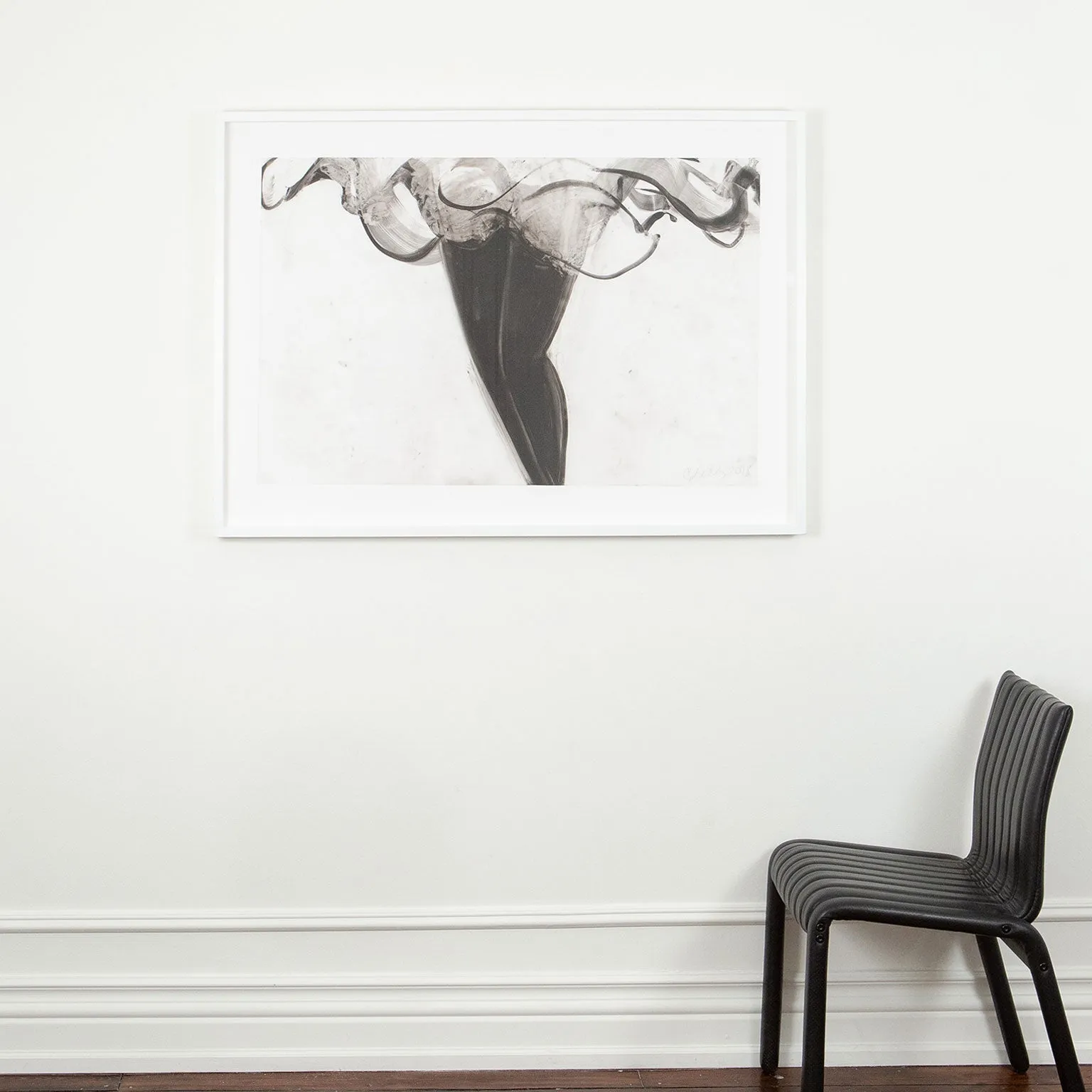 CATHY DALEY "RUFFLES" OIL PASTEL ON VELLUM, 2018
