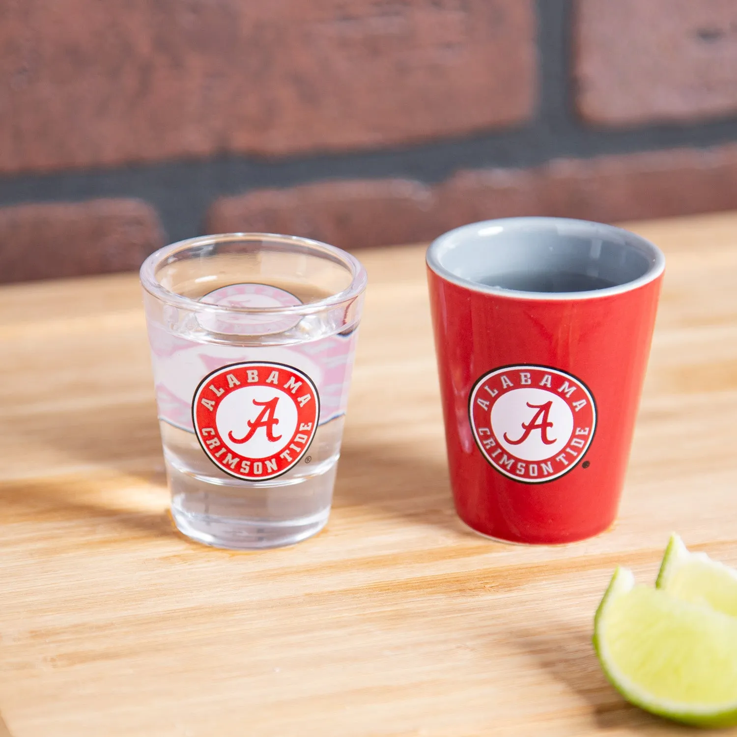 Ceramic and Glass 2oz. Cup Set, University of Alabama 4-Piece
