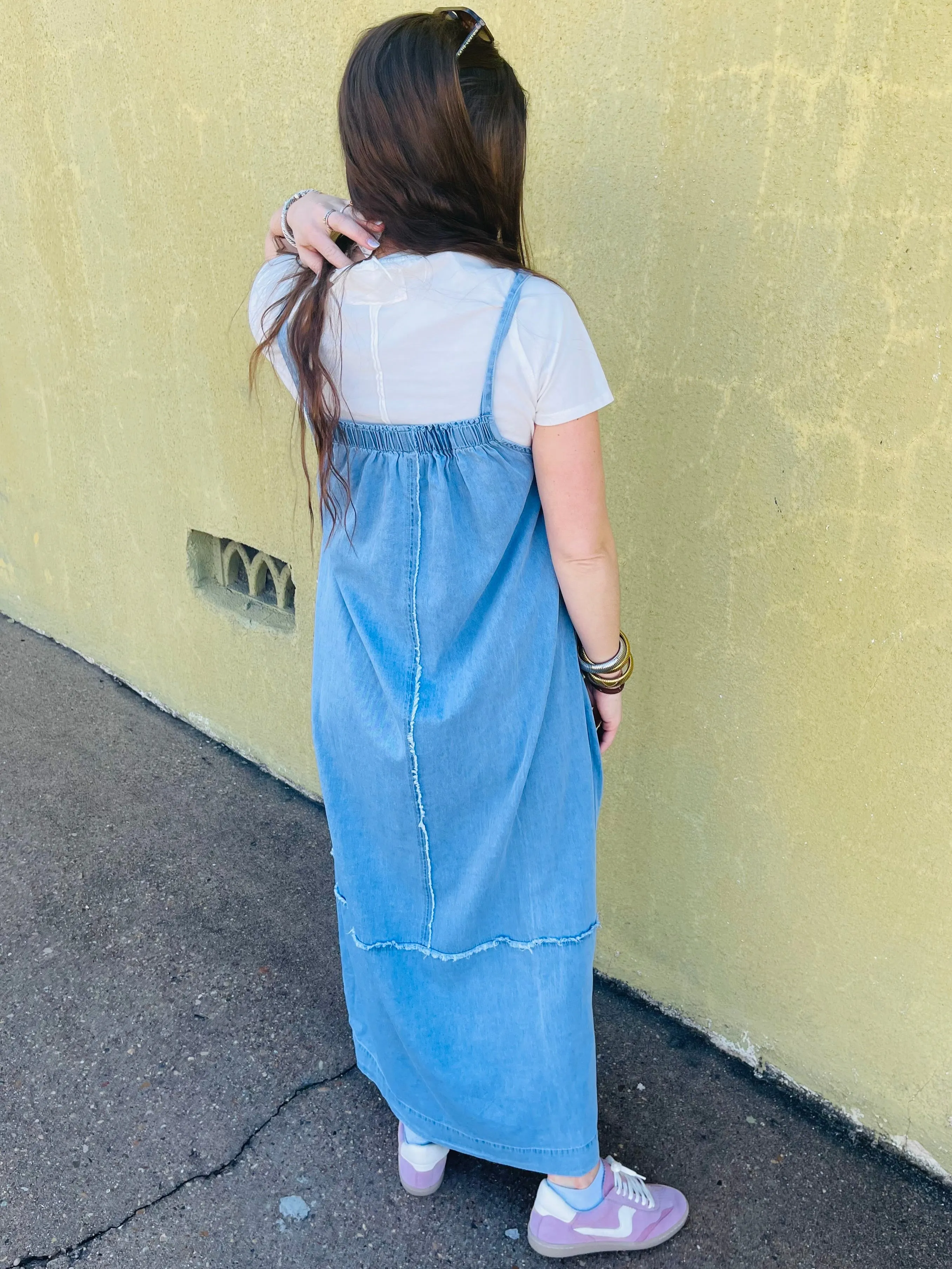 Chambray Overall Style Dress