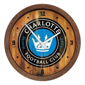 Charlotte FC: Weathered "Faux" Barrel Top Clock