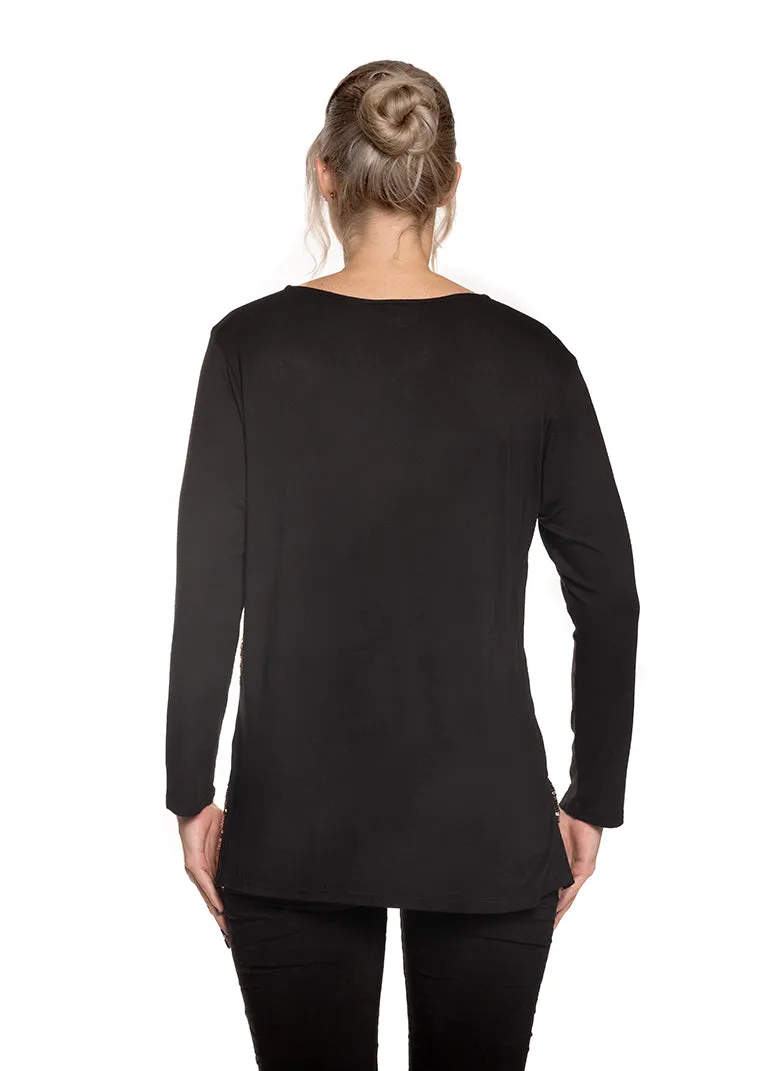 Chastity Top in Onyx