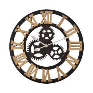 Chic Large Art Wall Clock Rustic Iron Metal Vintage Industrial luxury French