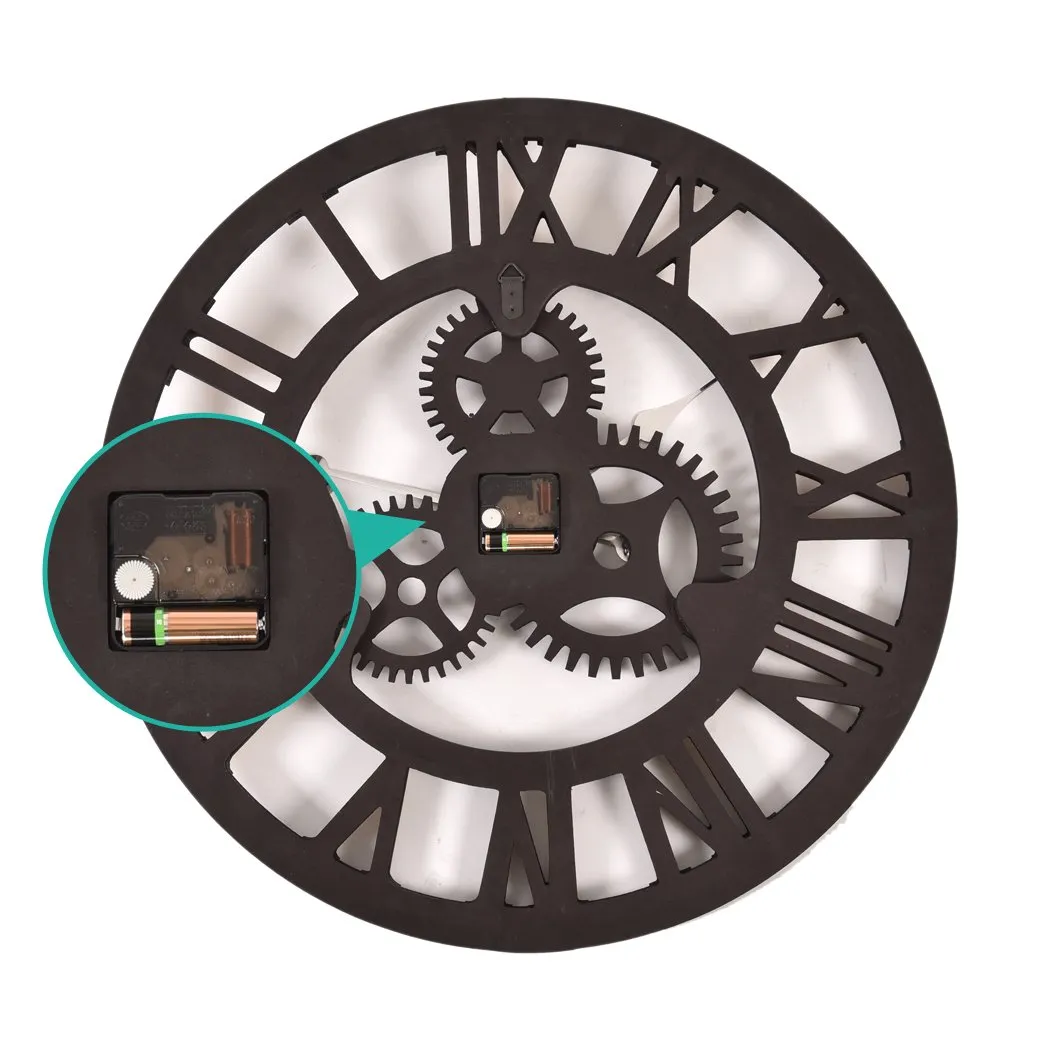 Chic Large Art Wall Clock Rustic Iron Metal Vintage Industrial luxury French