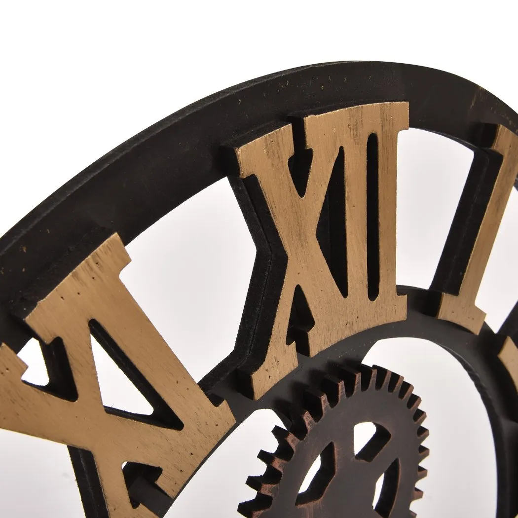 Chic Large Art Wall Clock Rustic Iron Metal Vintage Industrial luxury French