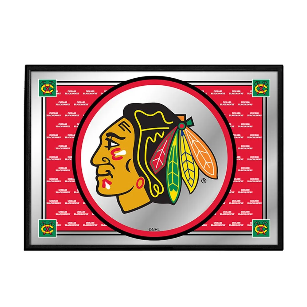 Chicago Blackhawks: Team Spirit - Framed Mirrored Wall Sign