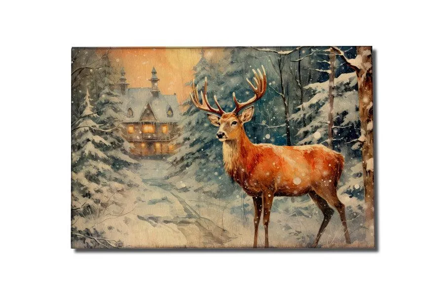 Christmas Wood Postcards - Winter Wonderland Series