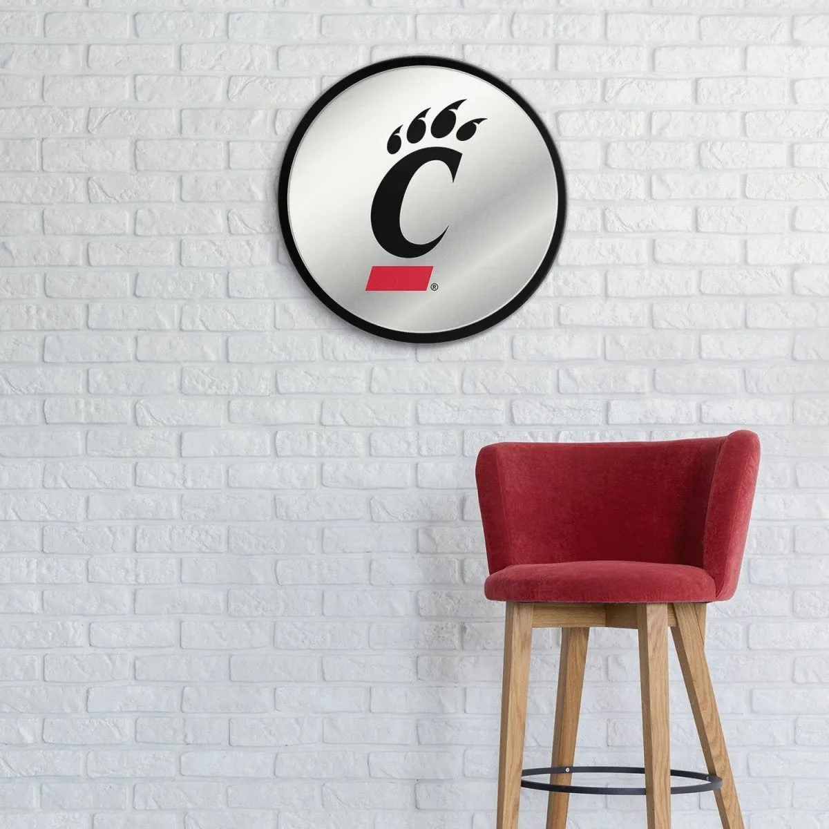 Cincinnati Bearcats: Logo - Modern Disc Mirrored Wall Sign