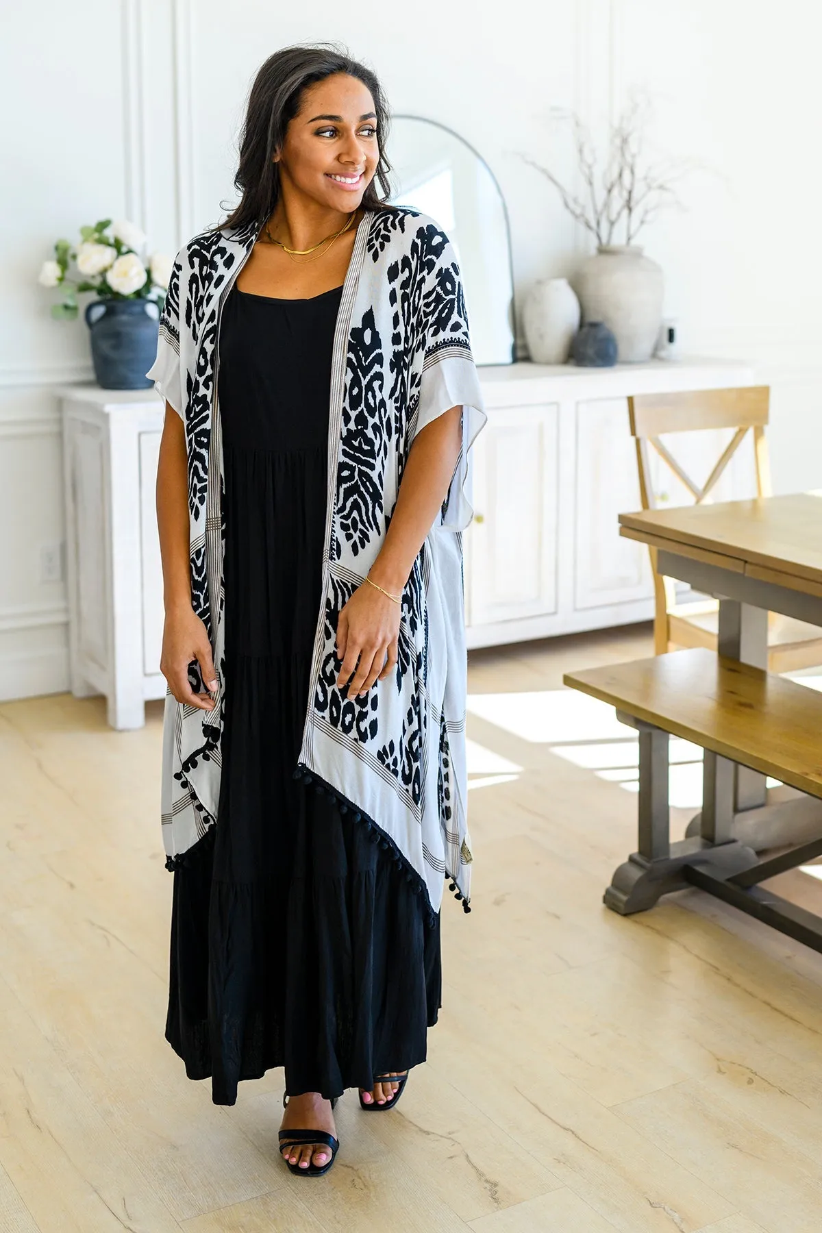 Classically Cool Tiered Maxi Dress in Black
