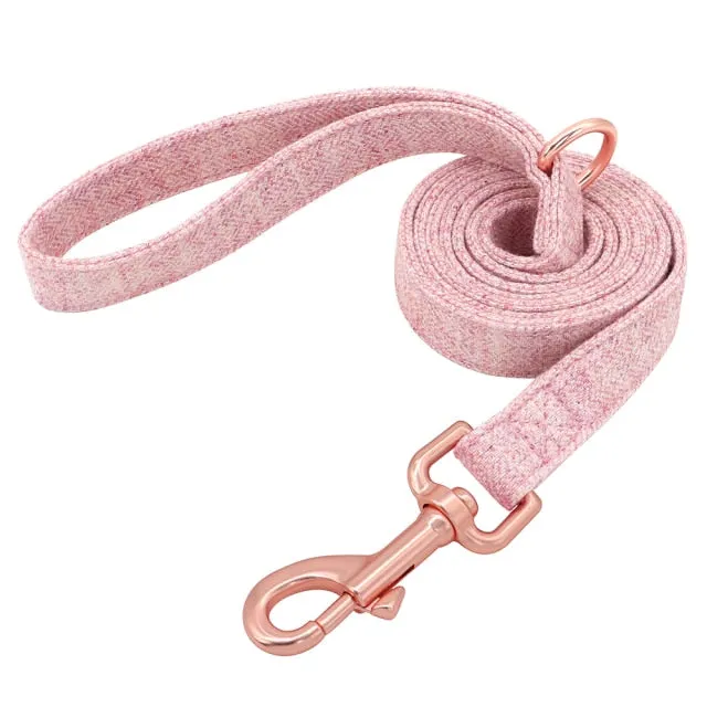 Classy Bow And Leash Set: Personalized Collar And Leash