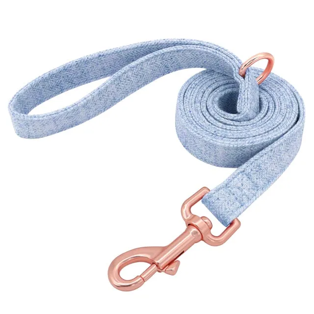 Classy Bow And Leash Set: Personalized Collar And Leash