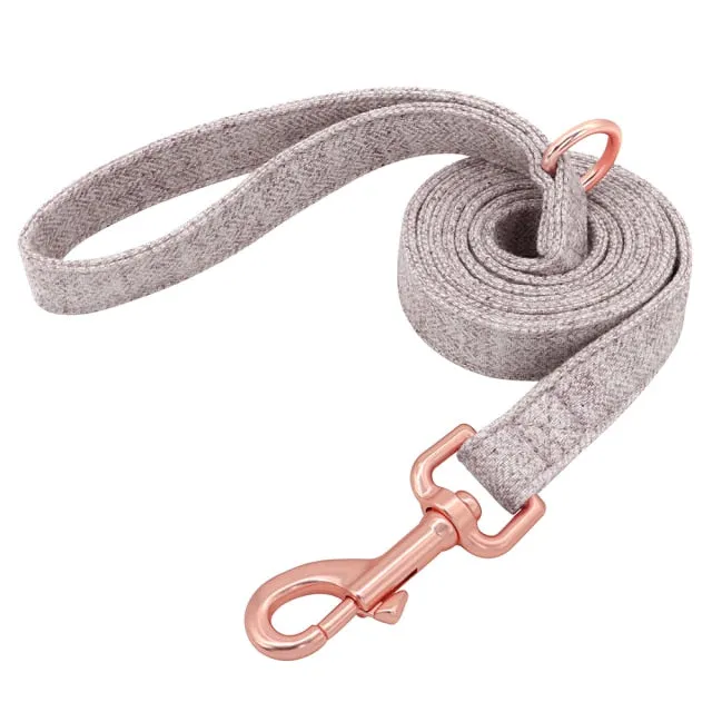 Classy Bow And Leash Set: Personalized Collar And Leash