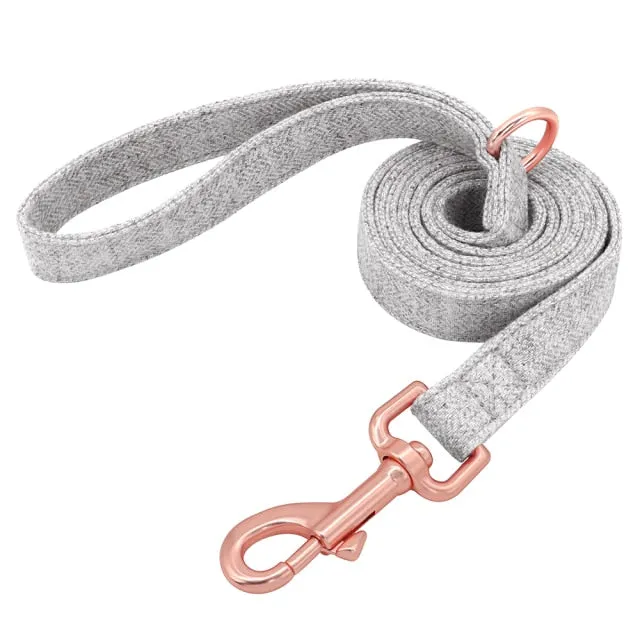 Classy Bow And Leash Set: Personalized Collar And Leash
