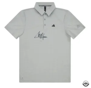 Collin Morikawa PGA Autographed Adidas Grey Polo Shirt UDA