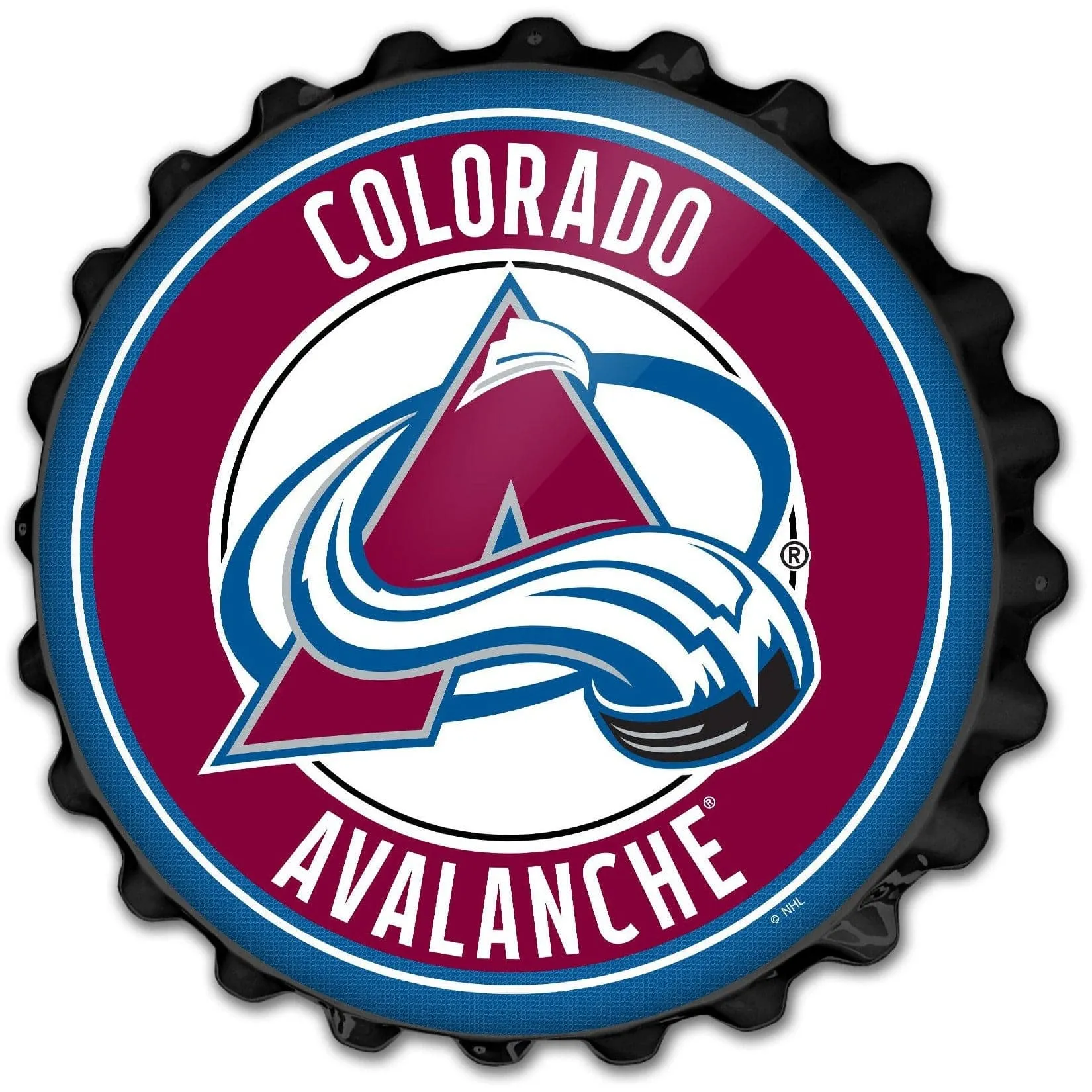 Colorado Avalanche: Bottle Cap Wall Sign