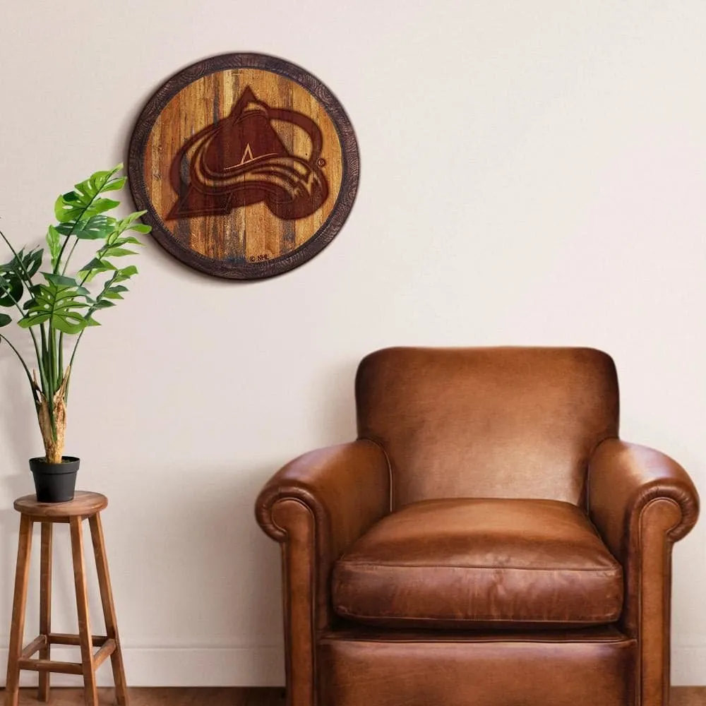 Colorado Avalanche: Branded "Faux" Barrel Top Sign