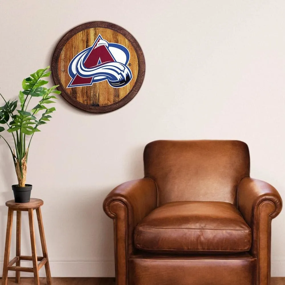 Colorado Avalanche: "Faux" Barrel Top Sign