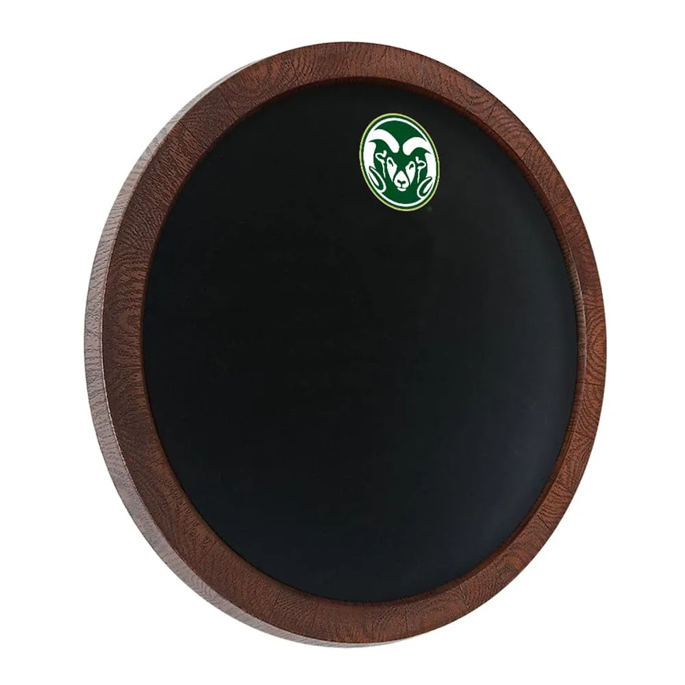 Colorado State Rams: Chalkboard "Faux" Barrel Top Sign