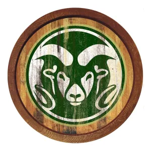 Colorado State Rams: Weathered "Faux" Barrel Top Sign