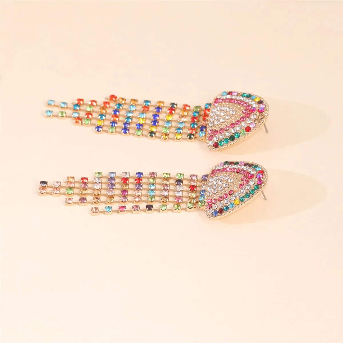 Colored Cubic Zirconia & 18K Gold-Plated Jellyfish Drop Earrings