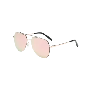 Cool Mirrored Pilot Sunglasses - Light Pink